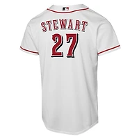 Youth Nike Sal Stewart White Cincinnati Reds Home Replica Player Jersey