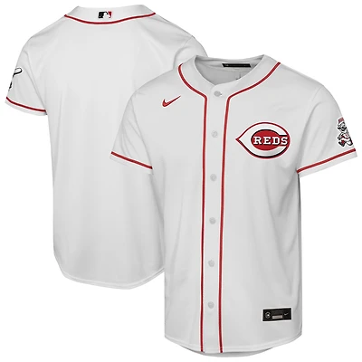 Maillot domicile Nike blanc pour jeunes des Reds de Cincinnati