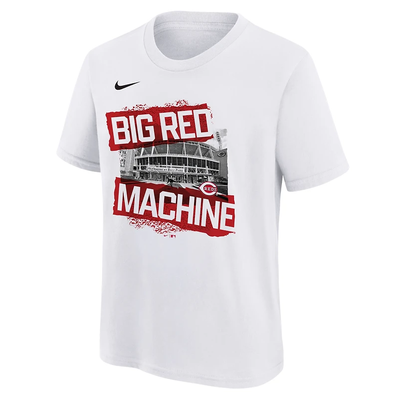 Youth Nike  White Cincinnati Reds Hometown Collection T-Shirt