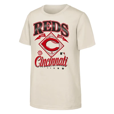 Youth Outerstuff  Natural Cincinnati Reds Triple Hit T-Shirt