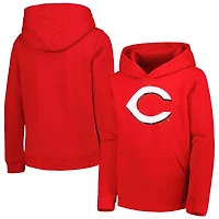 Sweat à capuche rouge pour jeunes avec logo principal de l'équipe des Reds Cincinnati