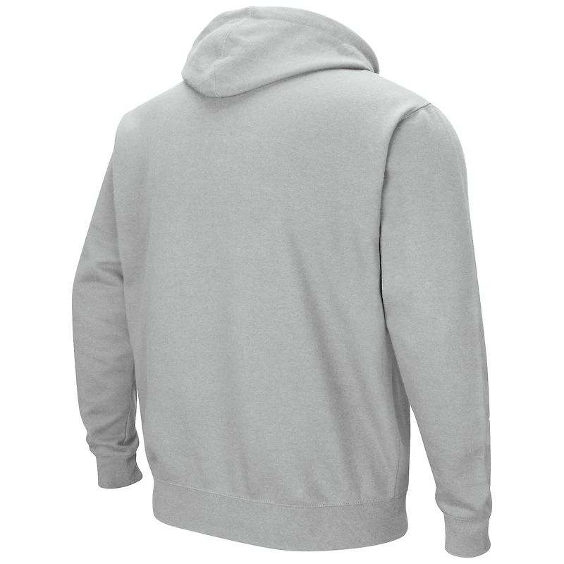 Men's Colosseum Gray Citadel Bulldogs Arch & Logo 3.0 Pullover Hoodie