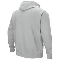 Men's Colosseum Gray Citadel Bulldogs Arch & Logo 3.0 Pullover Hoodie