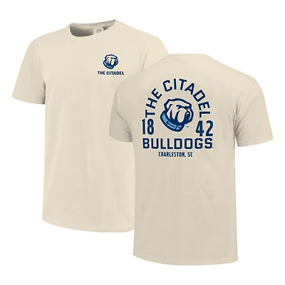 T-shirt crème pour homme Citadel Bulldogs Comfort Colors Mascot Overlay
