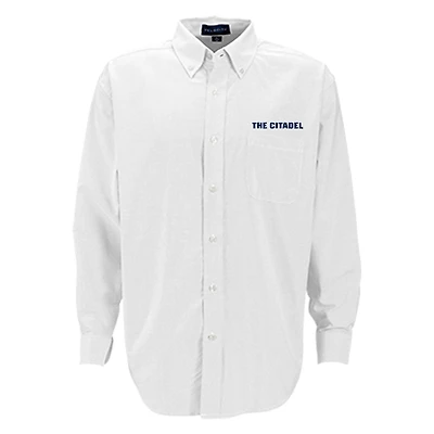 Chemise Oxford boutonnée Citadel Bulldogs blanche pour homme, grande et taille