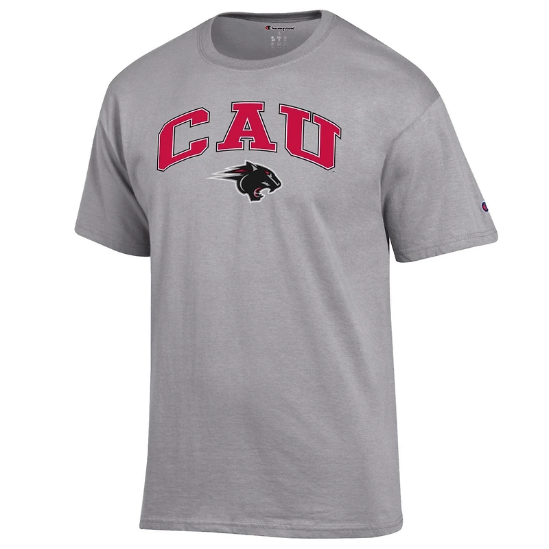 T-shirt gris Champion pour homme Clark Atlanta University Panthers Arch Over Logo