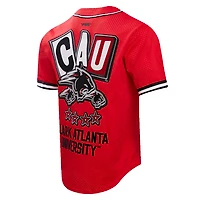 Chemise boutonnée en maille Pro Standard rouge Clark Atlanta University Panthers Homecoming pour hommes