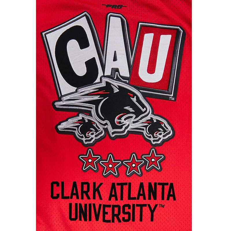 Men's Pro Standard Red Clark Atlanta University Panthers Homecoming Mesh Button-Down Shirt