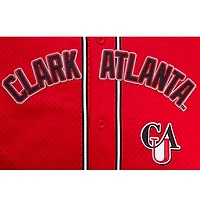 Men's Pro Standard Red Clark Atlanta University Panthers Homecoming Mesh Button-Down Shirt