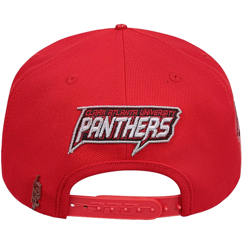 Casquette Snapback Pro Standard pour homme avec logo de la mascotte Clark Atlanta University Panthers rouge