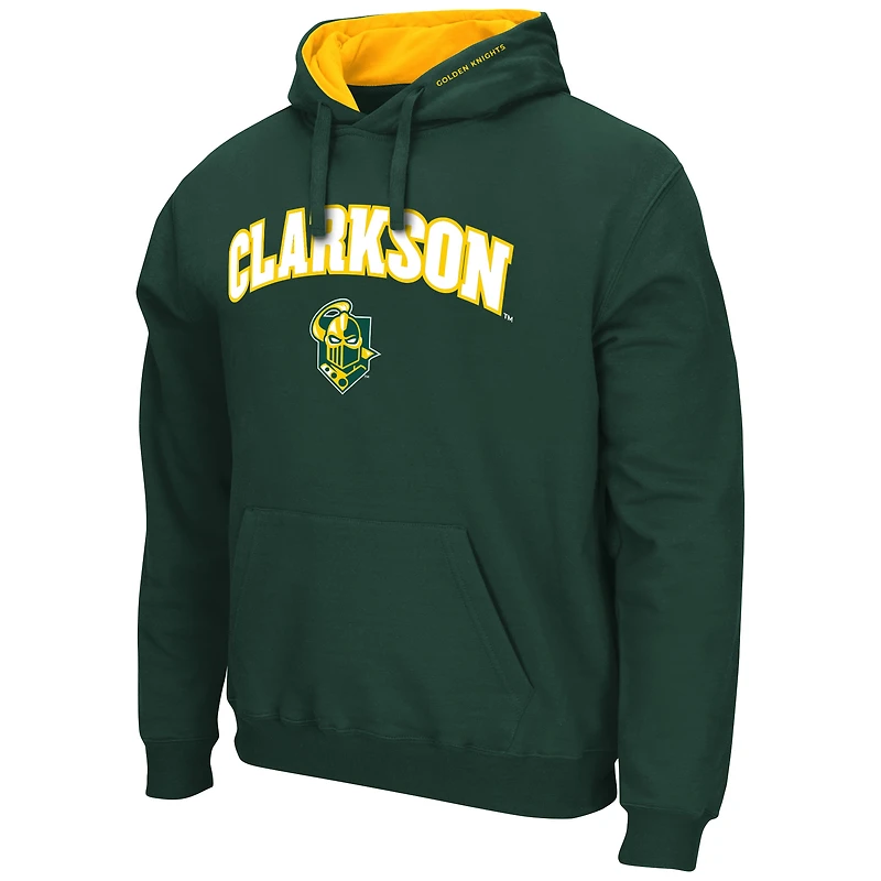 Men's Colosseum Green Clarkson Golden Knights Arch & Logo 3.0 Pullover Hoodie