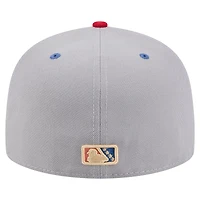 Men's New Era  Gray/White Clearwater Threshers Authentic Collection 59FIFTY Fitted Hat