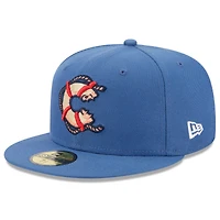 Men's New Era Gray Clearwater Threshers Authentic Collection Alternate Logo 59FIFTY Fitted Hat