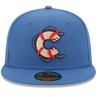 Men's New Era Gray Clearwater Threshers Authentic Collection Alternate Logo 59FIFTY Fitted Hat