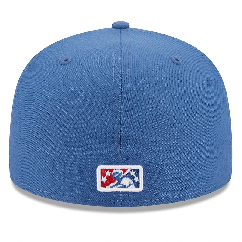 Men's New Era Gray Clearwater Threshers Authentic Collection Alternate Logo 59FIFTY Fitted Hat