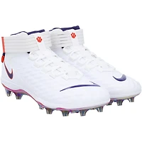 Chaussures à crampons Nike Force Pro 2 blanches/violettes de l'équipe des Clemson Tigers issues du programme football