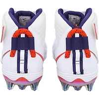 Chaussures à crampons Nike Force Pro 2 blanches/violettes de l'équipe des Clemson Tigers issues du programme football