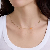 BaubleBar Clemson Tigers Delicate Spaced Charm Necklace