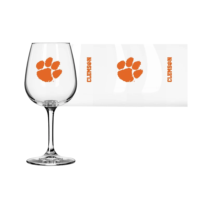 Tigres de Clemson 12oz. Verre à vin à pied Gameday