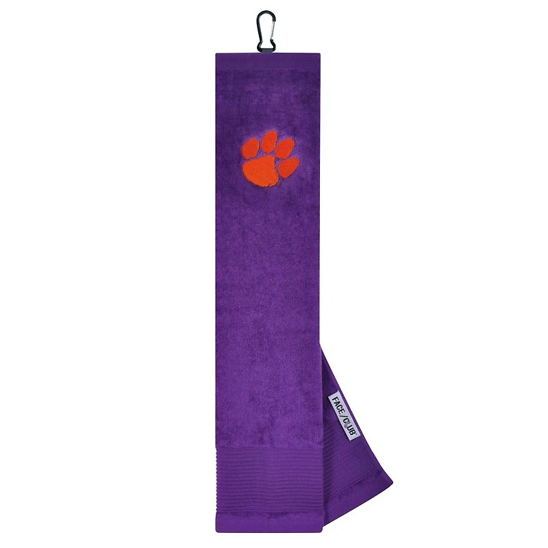 Serviette de toilette Clemson Tigers 16" x 24" à trois volets (face et club)