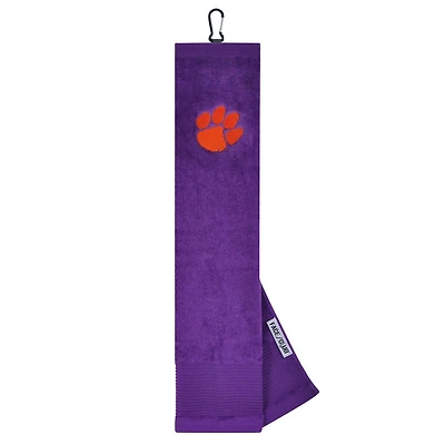 Serviette de toilette Clemson Tigers 16" x 24" à trois volets (face et club)