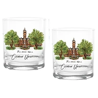 Clemson Tigers 16oz. Laura Wilcox University Hall Two-Piece Rocks Glass Set