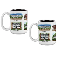 Lot de 2 tasses de 15 oz des Tigers de Clemson. Ensemble de tasses de l'Université Laura Wilcox