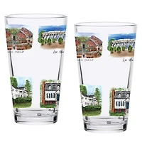 Lot de 2 pintes de 16 oz des Clemson Tigers. Ensemble de pintes de l'université Laura Wilcox