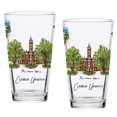 Clemson Tigers 2-Pack 16oz. Laura Wilcox University Pint Set