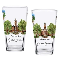 Clemson Tigers 2-Pack 16oz. Laura Wilcox University Pint Set