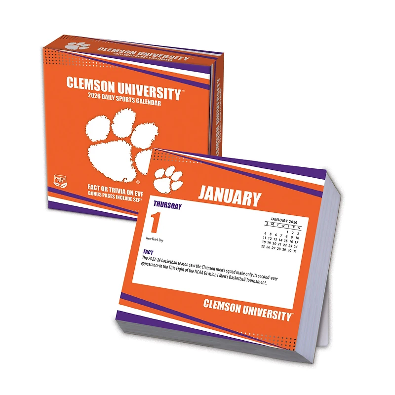 Clemson Tigers 2026 Box Calendar