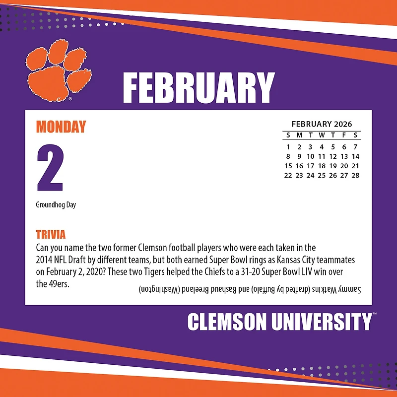 Calendrier 2026 des Clemson Tigers