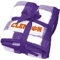 Couverture polaire givrée à carreaux Buffalo 50 po x 60 po Clemson Tigers