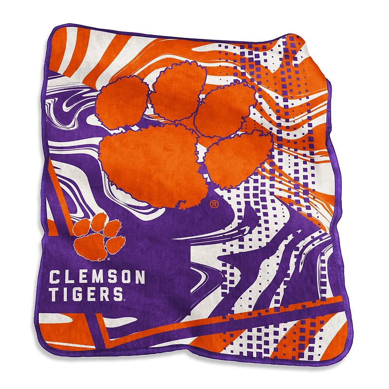 Couverture Raschel tourbillonnante Clemson Tigers 50" x 60"