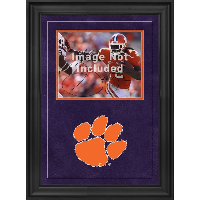 Cadre photo horizontal de luxe 8'' x 10'' des Clemson Tigers avec logo de l'équipe