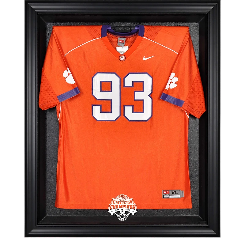 Clemson Tigers College Football Playoff 2018 Champions nationaux Noir encadré Logo Jersey Vitrine