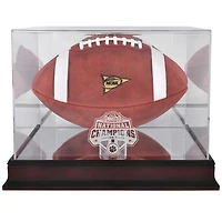 Clemson Tigers College Football Playoff 2018 National Champions Logo Mahogany Football Display Case