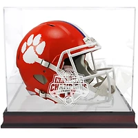 Clemson Tigers College Football Playoff 2018 Champions nationaux Logo Vitrine pour casque en acajou
