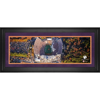 Clemson Tigers Framed 10" x 30" 2025 Military Appreciation Day Memorial Stadium Aerial Panoramic Photograph