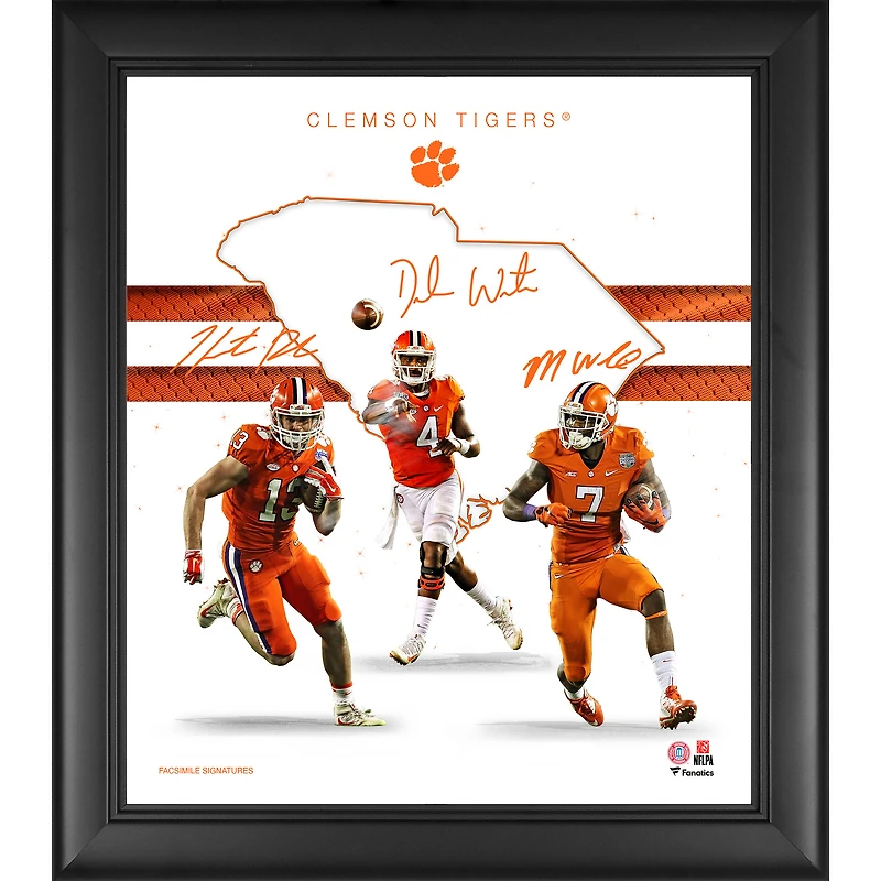 Collage encadré 15" x 17" des fondations de la franchise des champions 2016 des Clemson Tigers