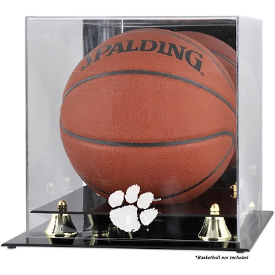 Vitrine de basket-ball avec logo Golden Classic des Clemson Tigers et dos miroir