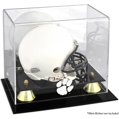 Vitrine de présentation pour mini casque avec logo Golden Classic des Clemson Tigers
