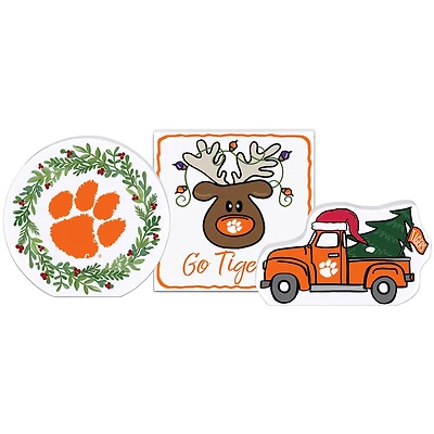 Ensemble de décorations de table Clemson Tigers pour les fêtes