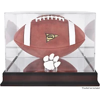 Étui de football avec logo Clemson Tigers à base en acajou et dos miroir