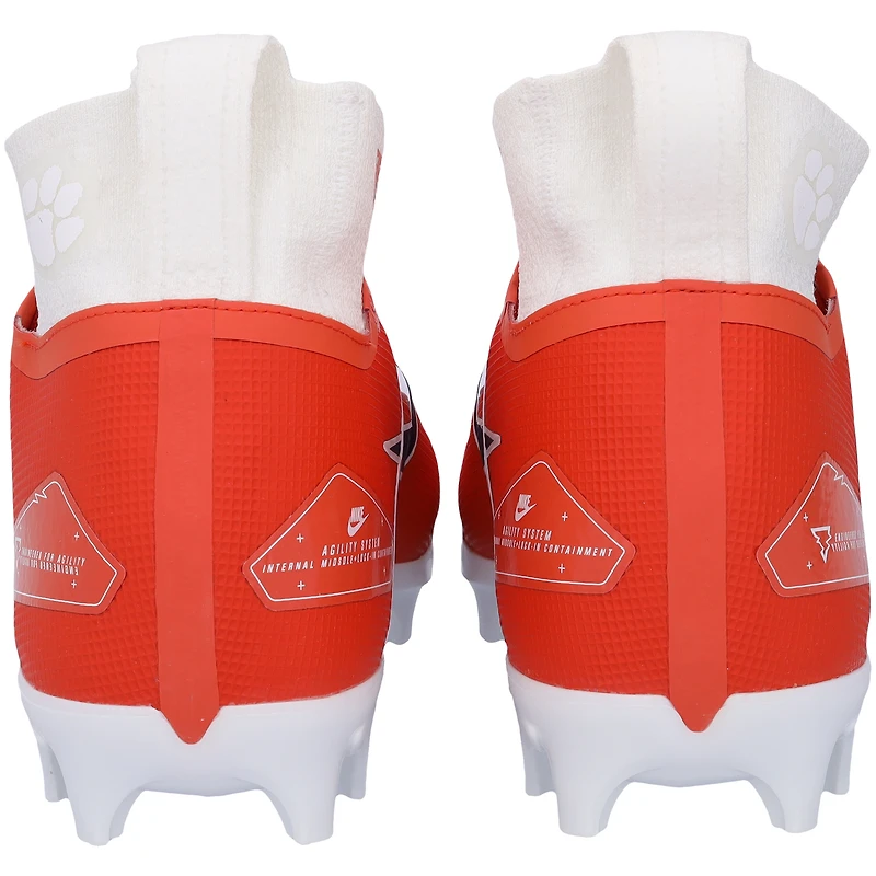 Clemson Tigers Team-Issued Orange Alpha Elite 3 Nike Cleats from the Football Program
