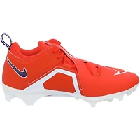 Chaussures à crampons Nike Alpha Pro 3 Low orange émises par l'équipe des Clemson Tigers le programme de football