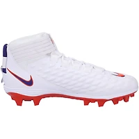 Chaussures à crampons Nike Force Pro 2 blanches/oranges de l'équipe des Clemson Tigers issues du programme football