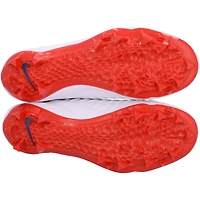 Chaussures à crampons Nike Force Pro 2 blanches/oranges de l'équipe des Clemson Tigers issues du programme football