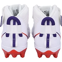 Chaussures à crampons Nike Force Pro 2 blanches/oranges de l'équipe des Clemson Tigers issues du programme football