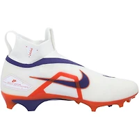 Crampons Nike Alpha Elite 3 blancs fournis par l'équipe des Clemson Tigers du programme de football